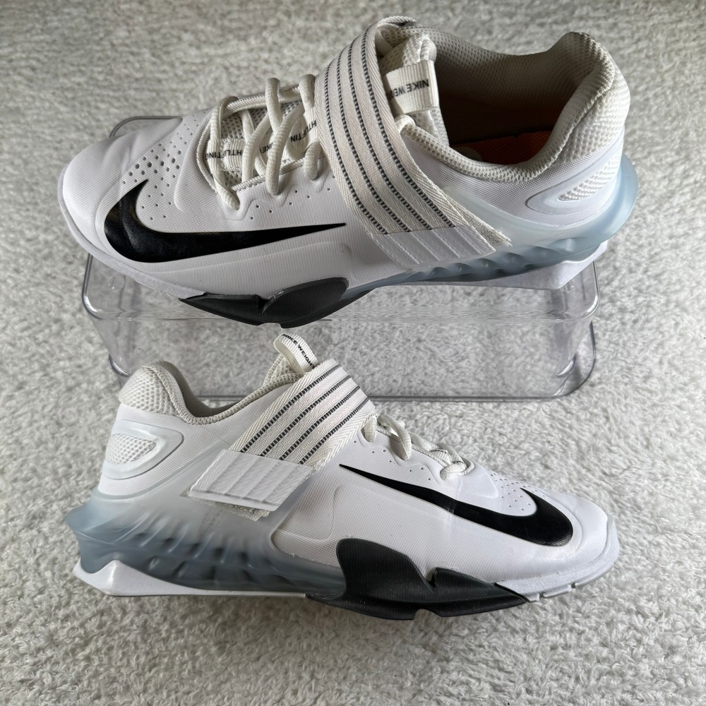 Nike Savaleos Weightlifting Shoes Mens 7.5 White Black CV5708-100 Sneakers